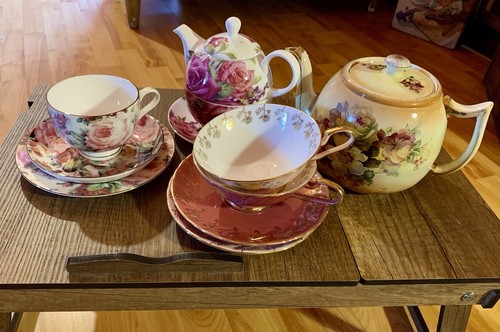 Vintage floral tea set - vintage,