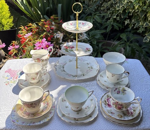 Vintage bone china tea - vintage, set