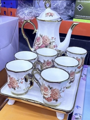 Porcelain tea set - porcelain,