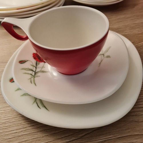 Melaware vintage poppy teaset - vintage,
