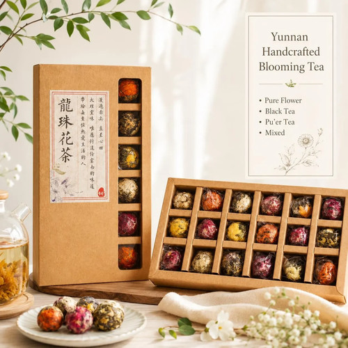 Handcrafted blooming tea balls - blooming,
