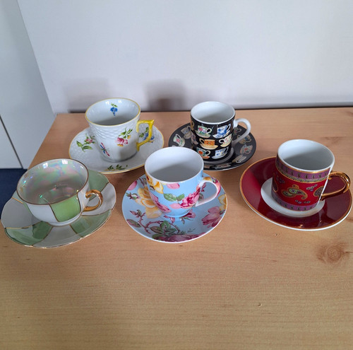 Porcelain tea cup saucer - porcelain,